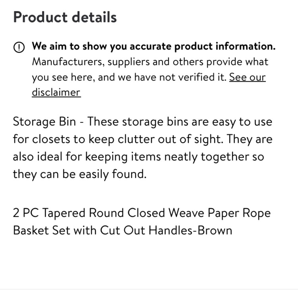 Brown Rope Baskets - Picture 2 of 2